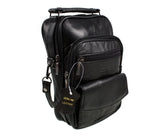 Lorenz Black Real Leather Shoulder Bag